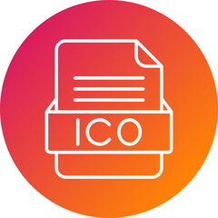 ICO File Format Vector Icon Design