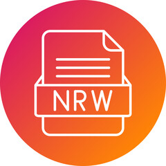 NRW File Format Vector Icon Design