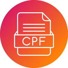 CPF File Format Vector Icon Design