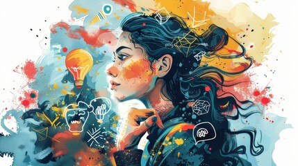 Creative professional brainstorming marketing campaign ideas.