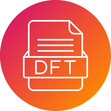 DFT File Format Vector Icon Design