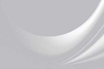 Curtain white wave and grey shadow. gray background on isolated with copy space.