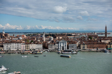 Venice from the bell tower of San Giorgio Maggiore. Venice, Italy