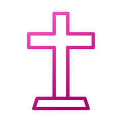 Fototapeta premium Salib Element gradient pink easter illustration