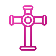 Salib Element gradient pink easter illustration