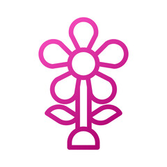 Flower Element gradient pink easter illustration