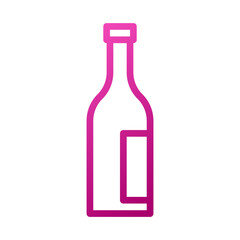 Glass wine Element gradient pink easter illustration