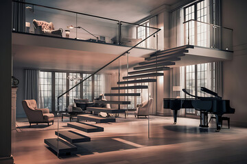 Obraz premium staircase in the hotel