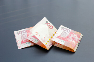 Hong Kong money, Banknotes on dark background.