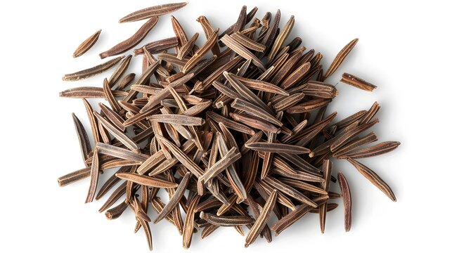 Fresh cumin isolated on white background