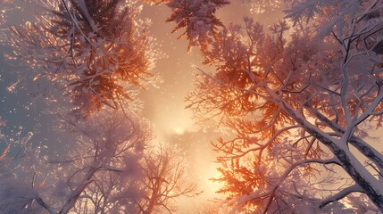 winter evening frozen pic