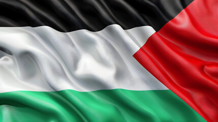 Obraz premium Pray for Palestine image with waving Palestinian flag in the background, showing solidarity and support for the country. It can be used for political activism and raising awareness about the...