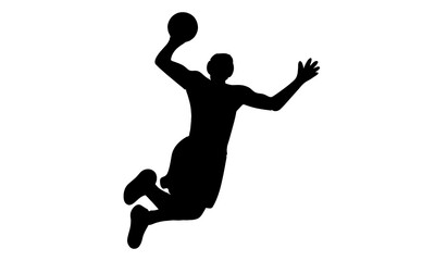 silhouette of Basketball player illustration
