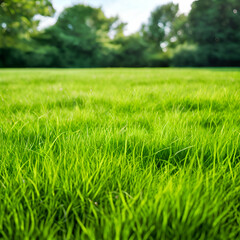 Obraz premium green grass field