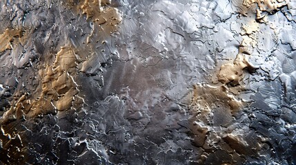 textured background with a rough, metallic finish in silver and gold