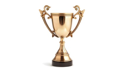 gold trophy cup  isolated on a white background