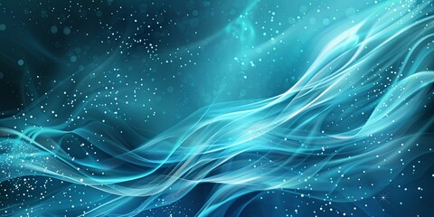 Glowing DNA Strands on Technological Background