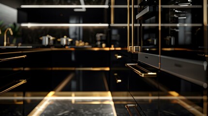 kitchen black glossy 