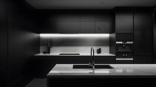 kitchen monochrome 