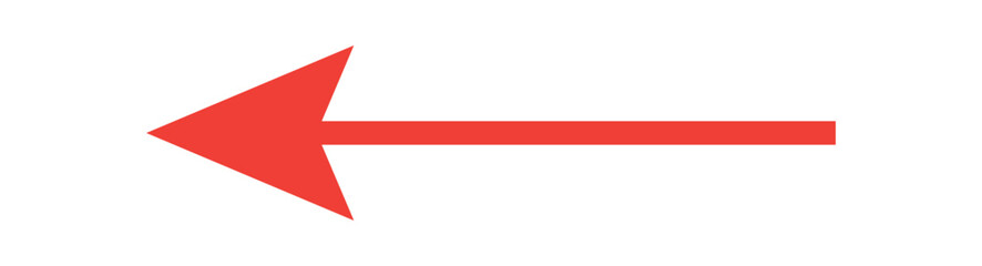 Long arrows icon set. Vector set of trendy long arrows left and right in flat style.