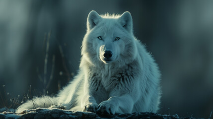 Obraz premium Polar wolf in the snow