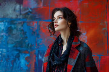 Fototapeta premium high fashion model posing isolated
