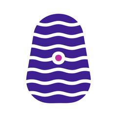 Egg Element solid blue pink easter illustration