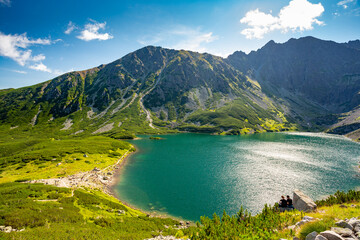 Tatra mountain, Poland. Czarny Staw Gąsienicowy lake and Koscielec peak © ttinu