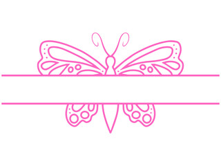 Butterfly Frame Outline Background
