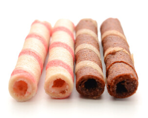  Tasty cinnamon rolls isolated on white, set