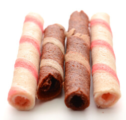  Tasty cinnamon rolls isolated on white, set