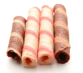  Tasty cinnamon rolls isolated on white, set