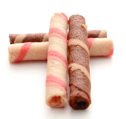  Tasty cinnamon rolls isolated on white, set