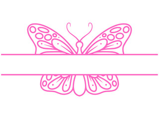 Butterfly Frame Outline Background
