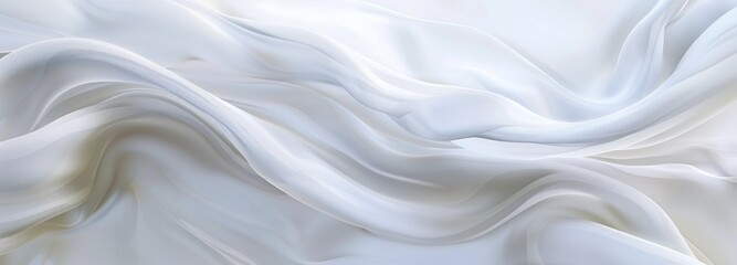 Obraz premium Abstract white background with soft wave of cloth for design template