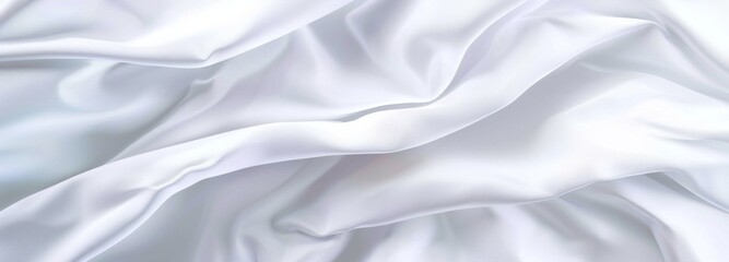 Obraz premium Abstract white background with soft wave of cloth for design template