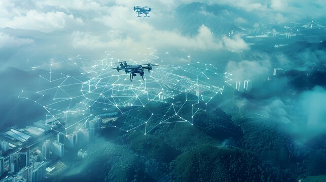 Illustration of Processing data at the edge of the network, closer to where it is generated, to reduce latency and improve real-time decision-making. Ai Generate.