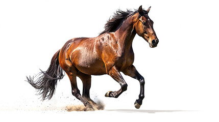Naklejka premium Horse on white background, isolated
