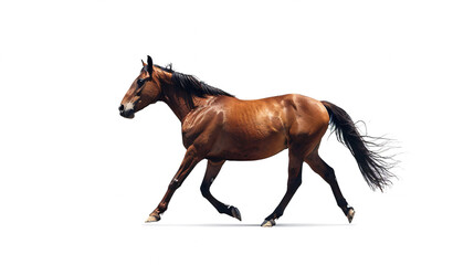 Fototapeta premium Horse on white background, isolated