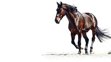 Fototapeta premium Horse on white background, isolated