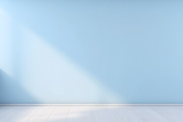 Pastel Sky Blue Wall with Faint Minimalist Shadows for Clean Professional Presentation Background