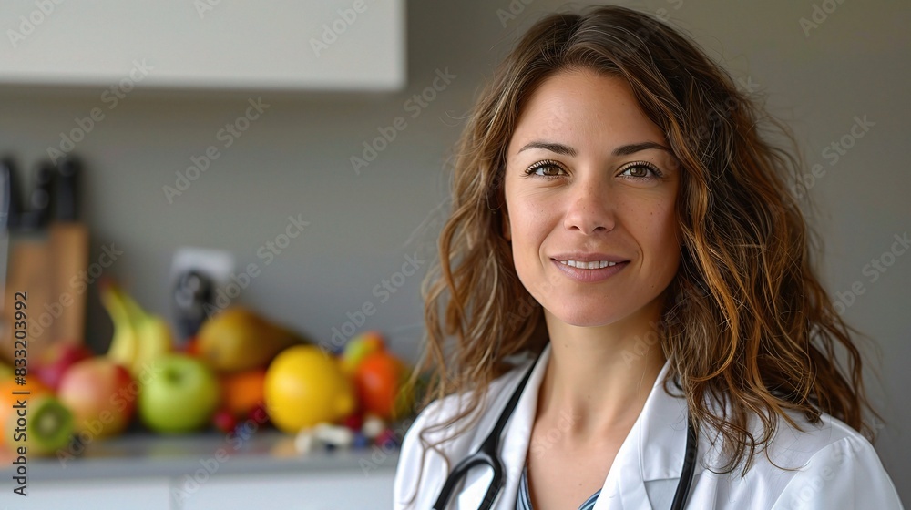 Canvas Prints healthcare professional portrait of a female pediatrician with a cheerful expression