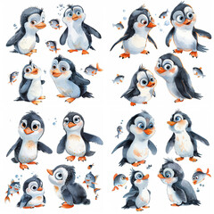 Obraz premium set of penguin