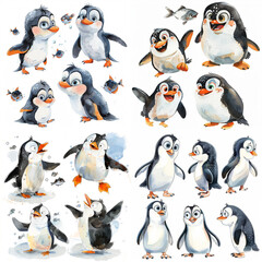 Obraz premium set of penguins