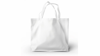 Gildan white tote bag mock-up, front view, no design on the togo bag, blank for graphic art or text, high resolution, isolated on a solid background