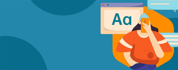 Flat vector illustration of business people operating work scene
