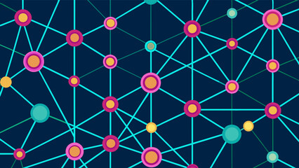 Lines and dots randomly placed and connected vector illustration. Network concept