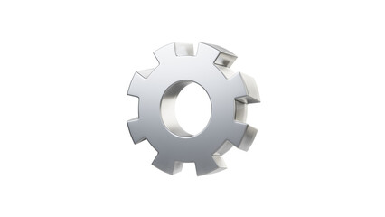 3D gear icon on transparent backgound. 3d rendered illustration with alpha channel