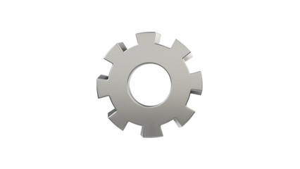 3D gear icon on transparent backgound. 3d rendered illustration with alpha channel