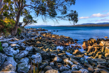 Beach scene on Luggaboine Circuit, Bruny Island, Tasmania, Australia